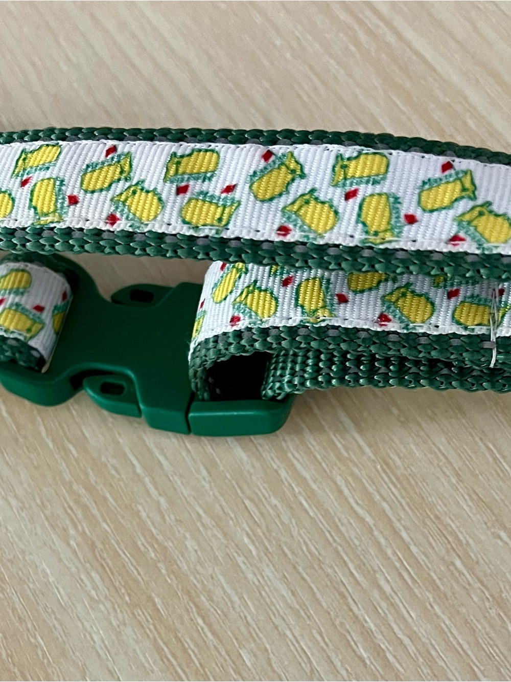 Masters Green and White Pattern Dog Collar - Picture 3 of 4